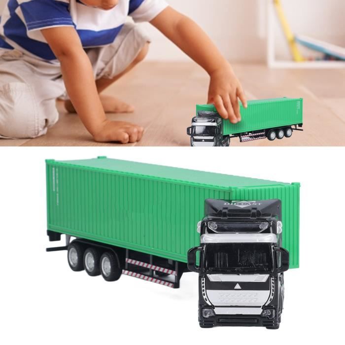 Détachable 1: 48 Facile à Utiliser, Jouet Camion Conteneur, Jouet Modèle de Camion de Construction, pour Cadeaux d'Anniversaire pour Enfants Jaune,Rouge,Bleu,Gris