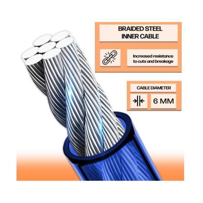 Antivol Câble 60 Cm Pour Trottinette électrique – Acier Renforcé, Verrouillage à Clé, Protection Antivol Efficace