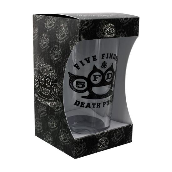 0,5 L Five Finger Death Punch Knuckle Logo Unisexe Verre à pinte transparent Verre 