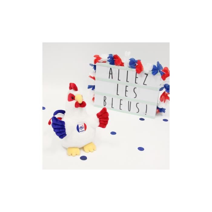 Peluche coq bleu blanc rouge deals