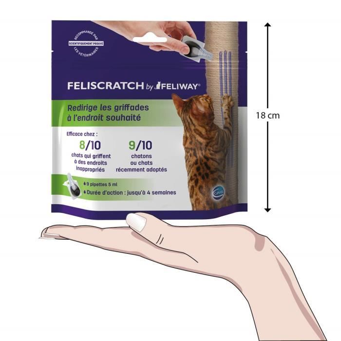 Feliscratch by FELIWAY 9 Pipettes Oriente les Griffades du Chat Cdiscount Animalerie
