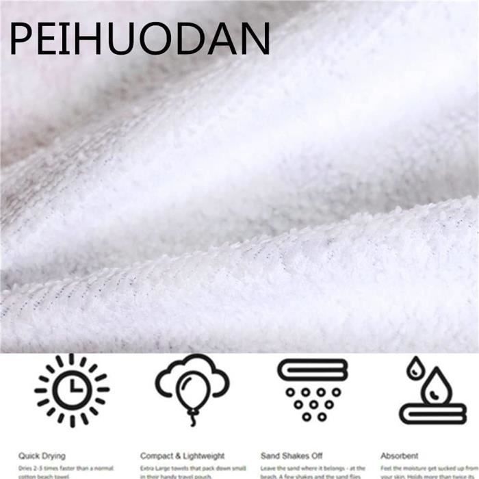 Serviette De Plage Microfibre - Thème De L'éléphant D'Afrique - 70x140cm - Coloré - Synthétique