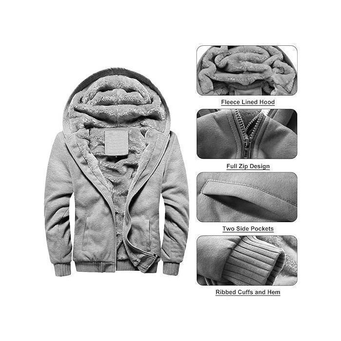 Sweat à capuche zippé intégral doublé polaire homme Coleman
