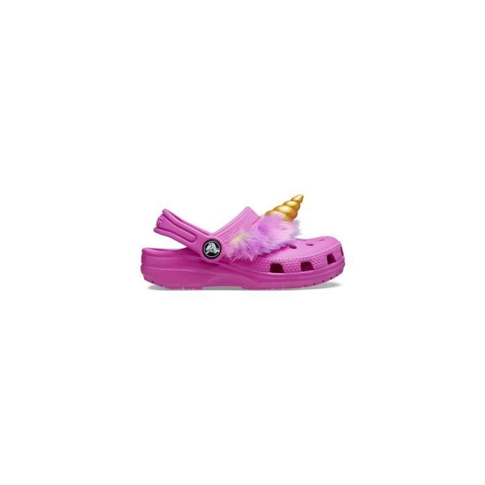 Sabot Crocs CLASSIC I AM UNICORN CLOG Enfant Rose Motif