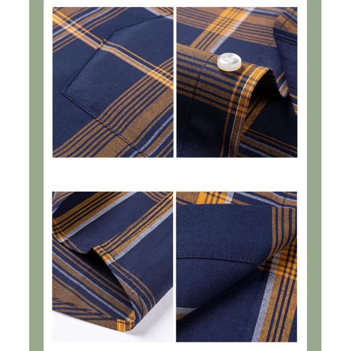 Essentials Chemise En Flanelle À Carreaux À Manches Longues Et Coupe Ajustée (Couleurs En Édition Limitée) Men's, Noir Bleu Carreaux Lainés, XS