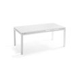 Salon de jardin table extensible - Aluminium - Oviala - Blanc-3