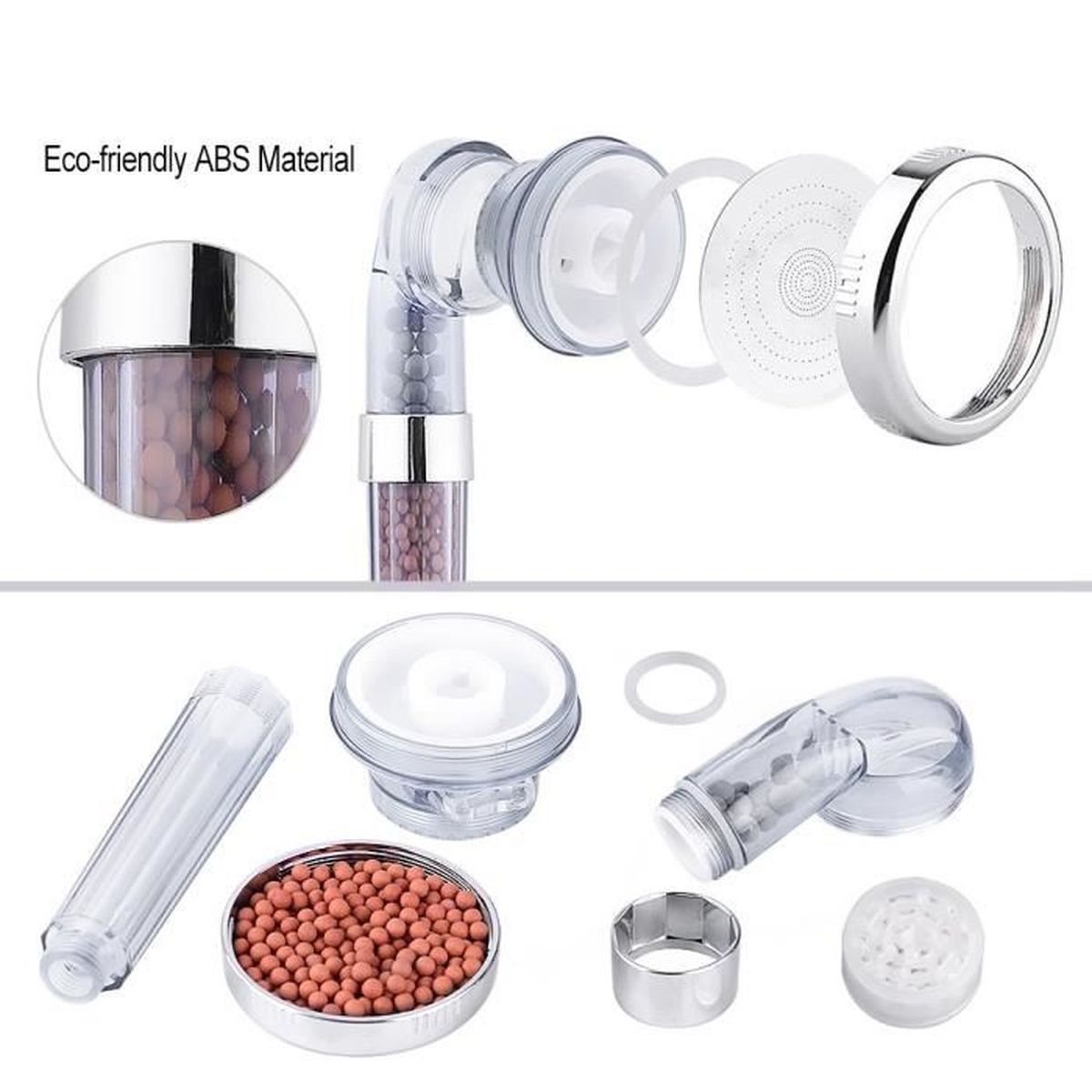 Remplacer la balle d/énergie Kusun/® Douchette Pommes de Douche Universel Composante douche /à main Ionique Filtre chlore Filtration Douches 200/% Haute Pression
