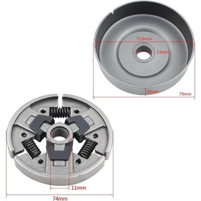 Kit de pignon de tambour d'embrayage, pas 3/8 7T pour Stihl 034 036 039 M 90 MS310 MS360 B38, rondelle de roulement de pignon de dent de tronçonneuse, Clip E  1420