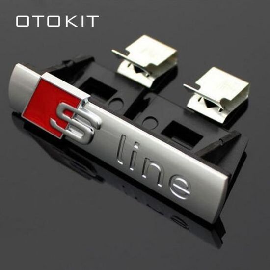 3d S Ligne Sline Avant Grille Embleme Badge Chrome En Plastique