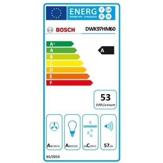 Bosch Dwk97hm60 Hotte Murale Inclinee Evacuation Recyclage 680 M3 Air H Max 66 Db Max 4 Vitesses L 90 Cm Noir Et Verre Achat Vente Hotte Cdiscount