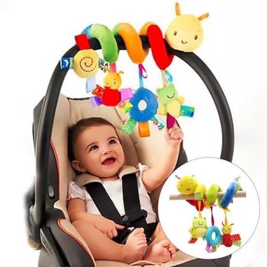 Jouets en peluche en spirale d'activité de berceau de landau de bébé, jouet  de hochet suspendu et jouet sensoriel pour chenille - Cdiscount  Puériculture & Eveil bébé