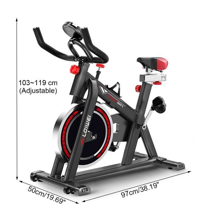 TEMPSA Velo d appartement Velo Biking Spinning Avec Ecran LCD Frequence Cardiaque Resistance Mecanique Reglable Charge Max150KG Cdiscount Sport