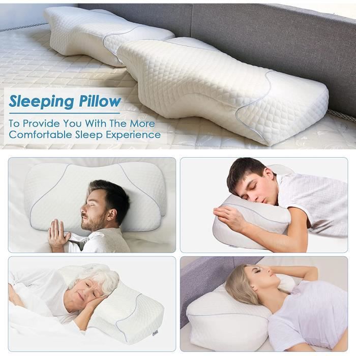 Oreiller Cervicales Orthopedique Oreiller Ergonomique Cervical Memoire de Forme pour Le Soutien des Nuque Dormir sur Le Cote e 116 Cdiscount Maison