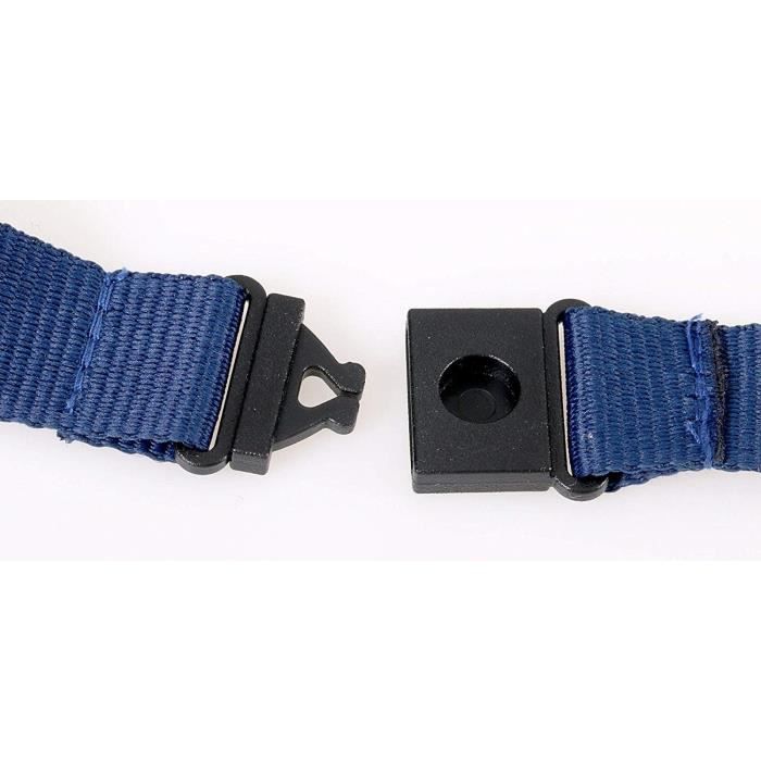 Durable SOFT COLOUR Lacet Textile Avec Mousqueton Noir - Identification Professionnelle
