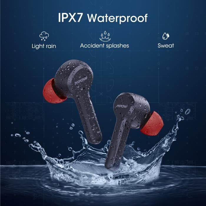 couteurs Sans Fil Mpow M9 Bluetooth 5.0 Oreillette tanche avec 4
