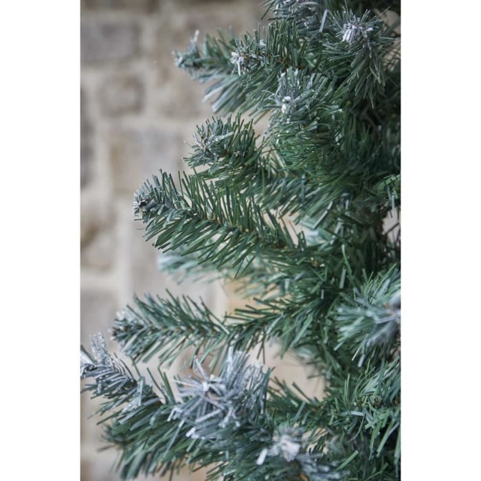Christmas Day Sapin de noel artificiel vert pointes blanches - 1.50m - 4177  - Cdiscount Maison
