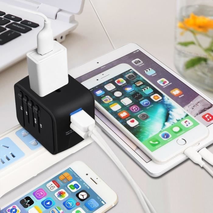 Adaptateur De Voyage Multiprise 2 Pièces - Prise UK Avec Fusible 13A, Pour Malaisie, Singapour, Vietnam, Royaume-Uni - 12