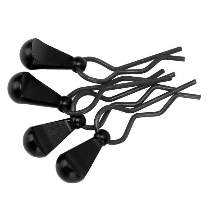Coco Berming 30 Pièces Clips Carrosserie RC Métal Noir - Goupilles R Pour Voitures Télécommandées