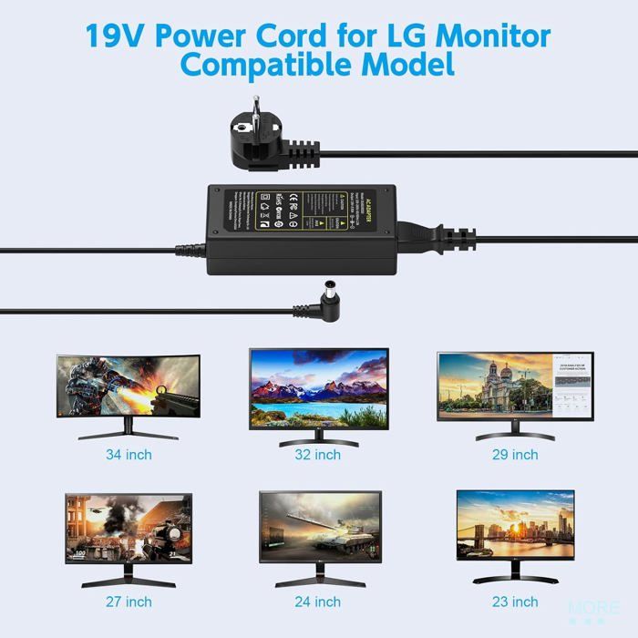 Chargeur Secteur De Remplacement 19V 3.42A 65W Pou... - Grandado