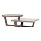 Table Basse Tahani Placage En Bois Noyer Gris Laque Achat