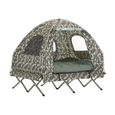 Lit de Camping OGS61-L-TN SoBuy - pour 2 personnes - Pliable 4en1 - Charge Max. 180 kg Camouflage-0