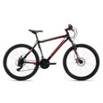 VTT semi-rigide 26" Sharp noir-rouge KS Cycling - Mixte - 21 Vitesses - Taille de Cadre 51 cm-0
