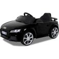 Audi TT RS Voiture électrique Enfant,6 mois jusqu'a 6 ans, 12V Moteur, Lumieres LED, Avec Télécommande, Soft Start, Noir-0