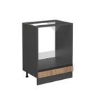 Meuble pour four R-Line, 60cm J-Shape, sans PT, Chêne de force doré, Anthracite, Vicco