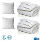 Pack Twin – 2 Couettes 140x200 cm Blue Moon - Blanc + 2 Oreillers 60x60 - Fabriqué en Belgique