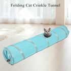 IAMS CHIEN HURRISE Tunnel pour chat Jouet de jeu de tunnel pliant de 120 cm avec boule et trou Jouet pour chat chaton bleu