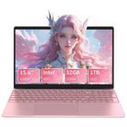 PC portable Auusda - 15,6" - Intel Alder Lake N 95 - RAM 32Go - Stockage 1To SSD FHD - Touch ID - Windows 11 - Rose,4 cœurs
