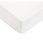 FUTURE HOME Drap housse en coton 57 fils uni bonnet 25cm blanc 80x200cm