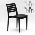 Chaise empilable polypropylène Grand Soleil Firenze - Noir - Contemporain - Design - Adulte