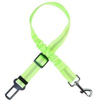 Ceinture de sécurité de voiture corde de chien élastique rétractable corde de sécurité réfléchissante corde de traction(Vert)