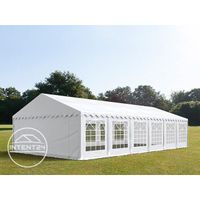 Tente de réception TOOLPORT 6x12m en PVC blanc imperméable env. 500g/m²