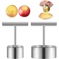 Dénoyauteur de pomme multifonction en acier inoxydable avec poignées pour la cuisine à la maison et poire pomme (L+S)