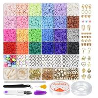 6000 perles d'argile polymère pour accessoires de bijouterie DIY bracelet collier boucles d'oreilles kit d'artisanat cadeau d'enfant