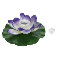 Lampe flottante solaire LED couleur changeante Fleur de Lotus - FAFEICY - Violet - IP65 résistant à l'eau