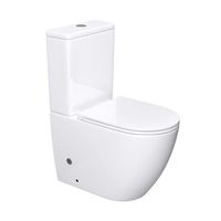 Mai & Mai WC à Poser en Céramique Blanc Toilette Complet Citerne Abattant avec Frein de Chute S179T