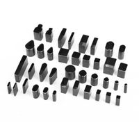 Outil de découpe de trou en métal pour artisanat en cuir et bricolage - OUTAD - 39 formes - Noir