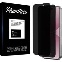Film Verre Trempé Anti Espion pour iPhone 15 - iPhone 15 PRO [Pack 2] Vitre Noir Protection Ecran Phonillico®