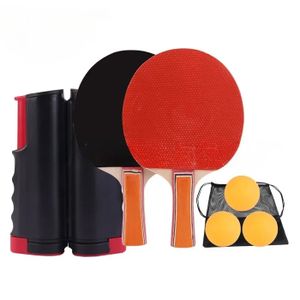 RAQUETTE TENNIS DE T. Kit de raquette de ping-pong télescopique portable