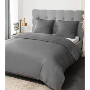 MOHAP Sets de Housse de Couette 200x200cm+2 taies d'oreillers 65x65cm Rouge Parure de Lit 2 Personnes 