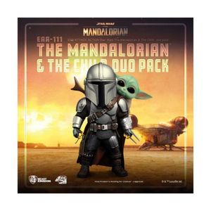 FIGURINE - PERSONNAGE Figurines Beast Kingdom Toys - Star Wars The Mandalorian - The Mandalorian & The Child 7-17cm - Blanc