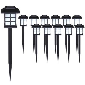 BALISE - BORNE SOLAIRE  MONZANA® Set de 12 lampes solaires piquet pour jar