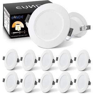 Emos Spot LED Encastrable 230V, 5W / 450lm, 50° Orientable, Plafonnier LED  encastré, blanc froid 6500K, Lot de 12 Spots de plafond pour l'intérieur,  extra plat, ronde, Couleur blanc : : Luminaires