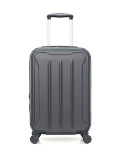 VALISE - BAGAGE HERO - Valise Cabine ABS PIRIN-S  55 cm 4 Roues - GRIS FONCE