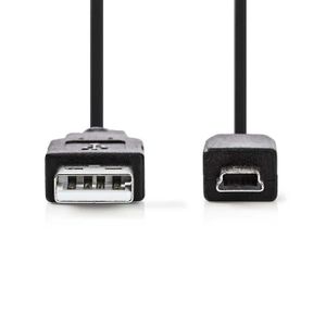 CÂBLE INFORMATIQUE NEDIS USB 2.0 Cable - A Male - Mini 5-pin Male - 2