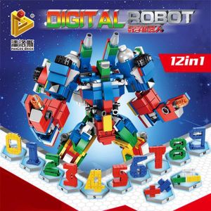 ROBOT - ANIMAL ANIMÉ Robot miniature Jouet 12 en 1 Kit de Construction 