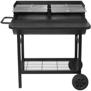 BARBECUE Barbecue à charbon 71x35.5cm avec chariot - ROBBY 